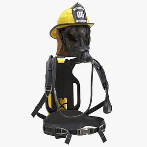 Firefighter Mask - Balloon - Helmet model