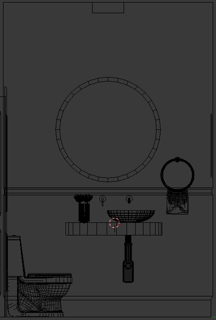 3D interior powder room - TurboSquid 1392103