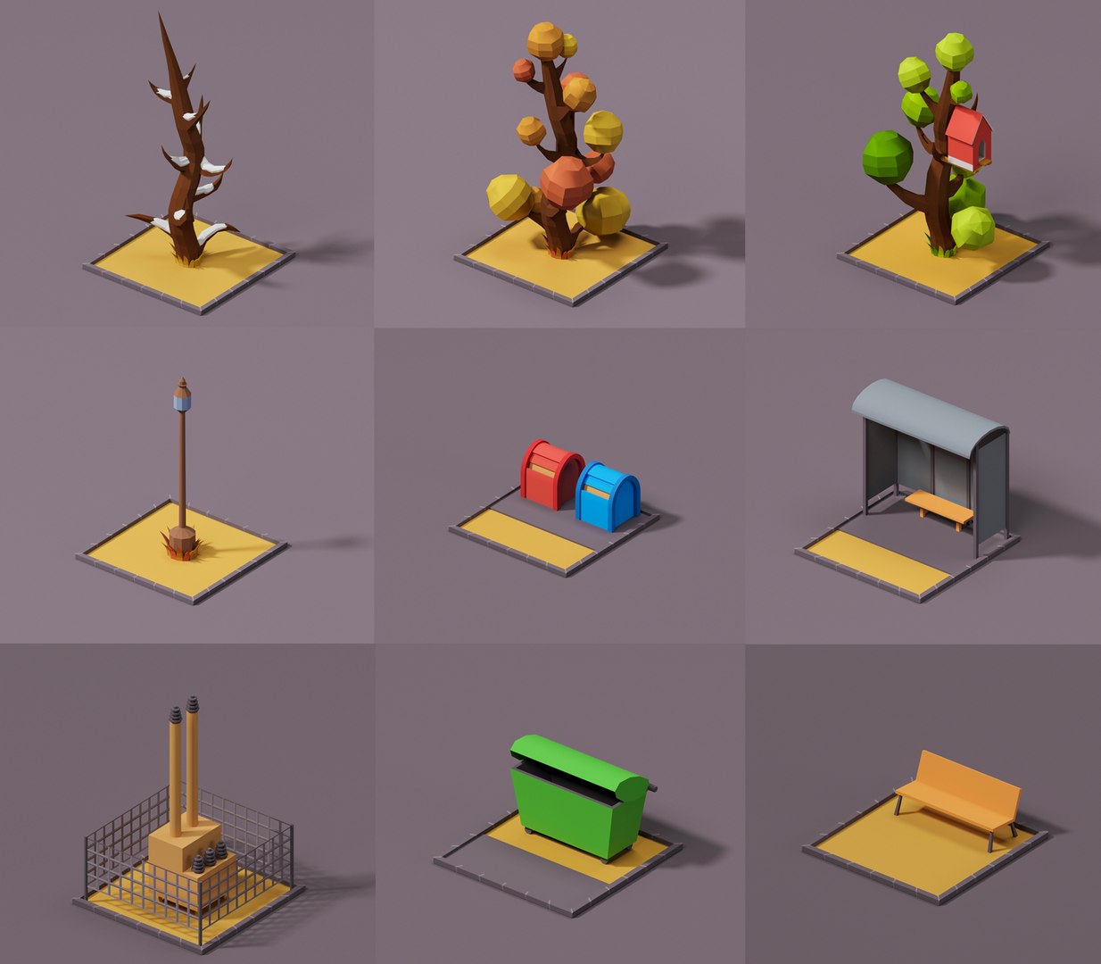 3D Mobile Urbans Tree Street Model - TurboSquid 1552134