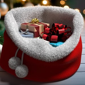 Santa Bag of Gifts Fur for Cinema 4D