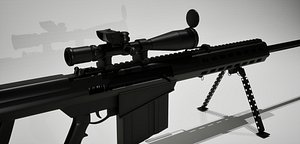 Sniper Rifle Barret82a1 3D