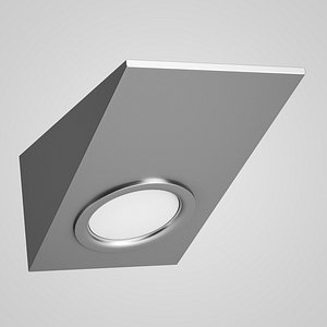 3d model single ceiling-wall halogen light