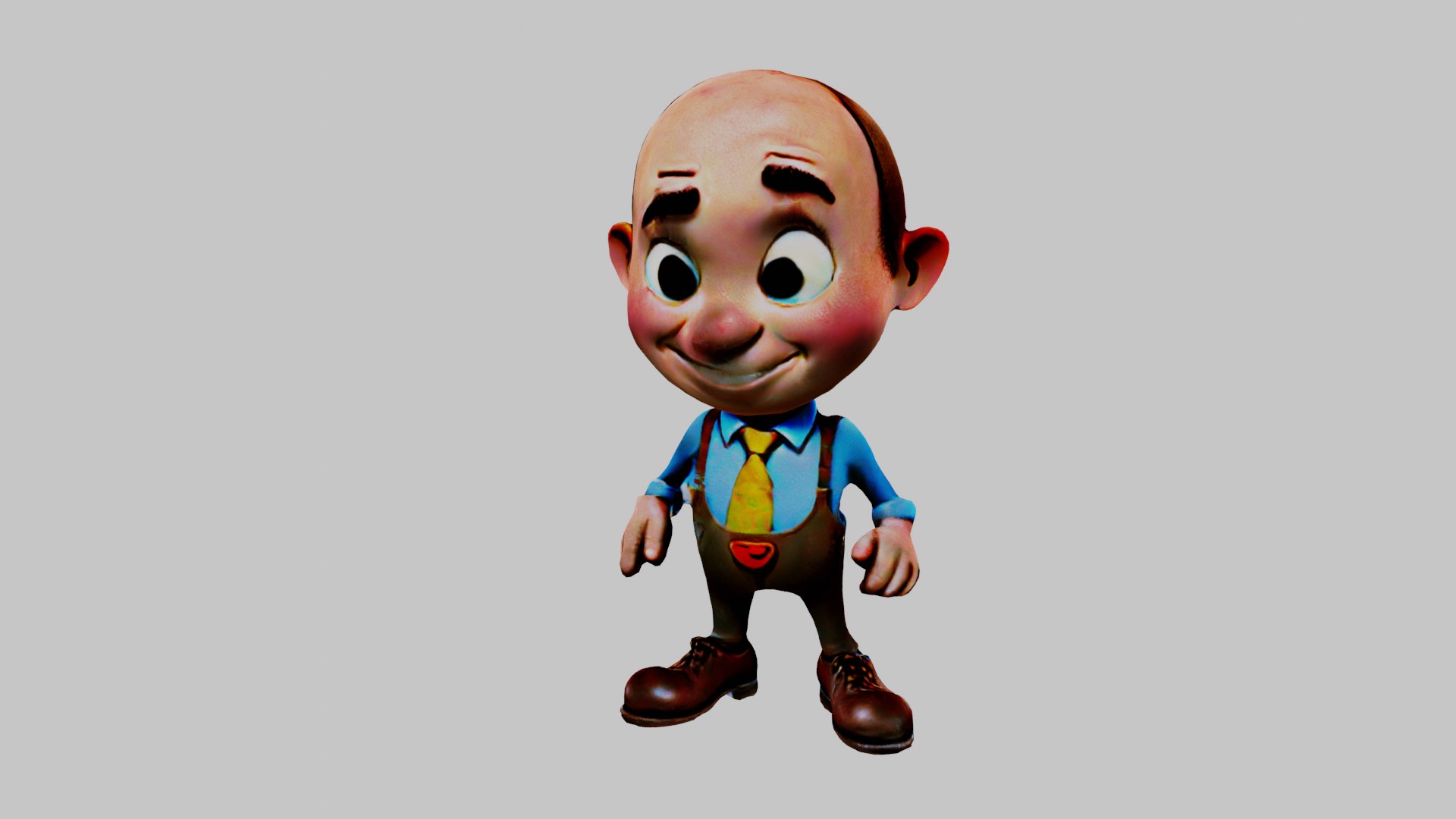 Cartoon Character Grandfather Model - TurboSquid 2134325