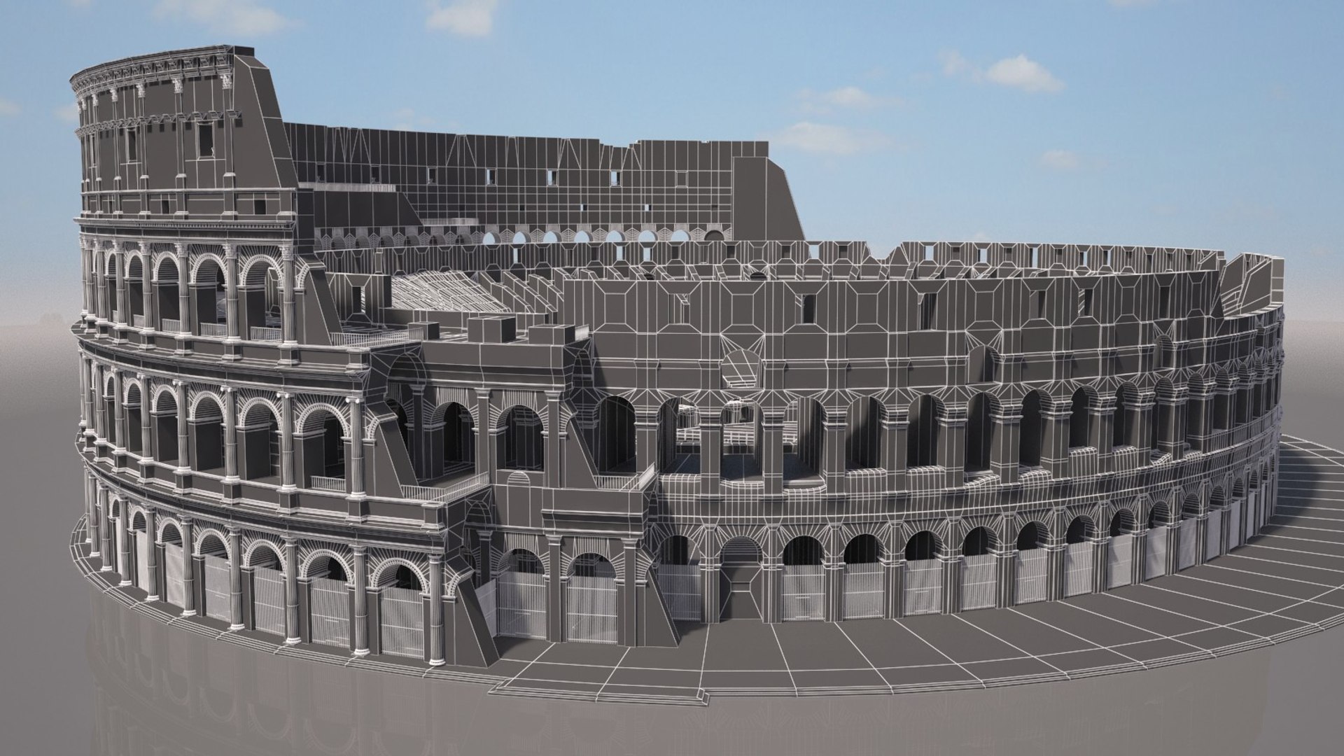 Roman Colloseum Ruins 3D Model - TurboSquid 1196429