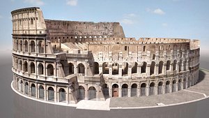 roman colloseum ruins 3D model