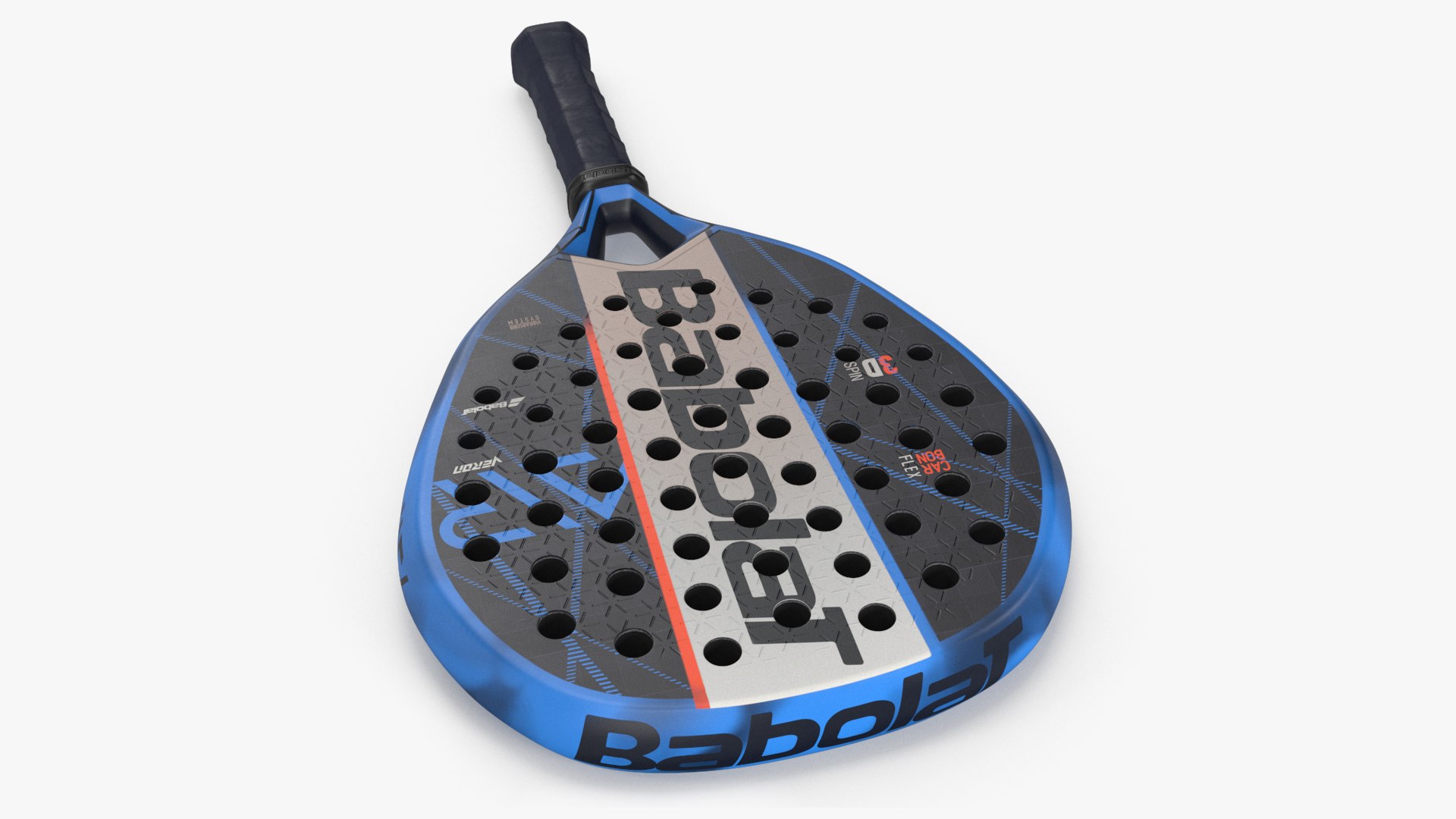 Babolat Air Padel Racket Blue 3D model preview