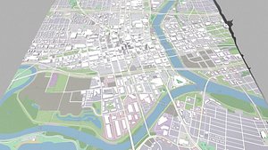 3D model Cityscape Des Moines United States