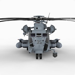 ch-53e super stallion helicopters 3d model