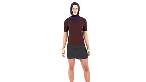 3D Hijab Woman