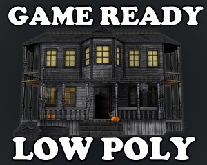 3d model house haunted halloween