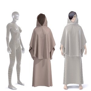 3D model character arabian cloth