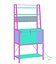 Farmhouse Kitchen Storage Rack  Microwave Stand with Pegboard  Closed Cabinet