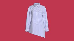 3D Girls Multi-Directional Stripe Shirt model