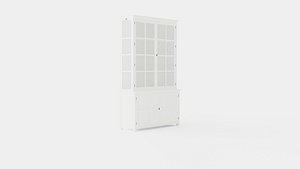 Rhode Island display cabinet white 3D model