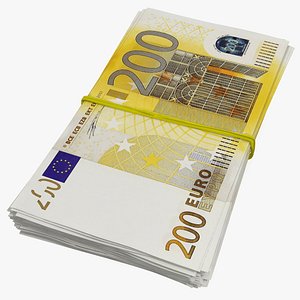 Bundle of 200 Euro Banknotes Bills