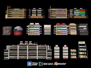 Modular convenience store supermarket shelving system and display rack kit