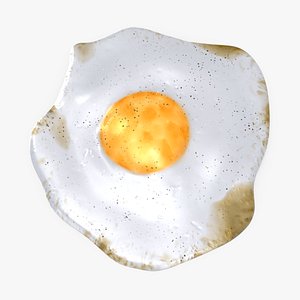 3D Crispy Fried Egg 02