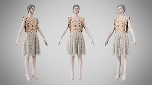 Dress 20 Terracotta Pebble Pattern