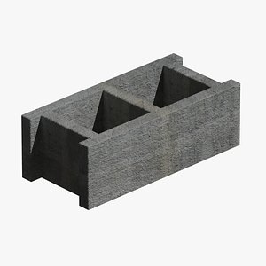 Low Poly Cinder Block