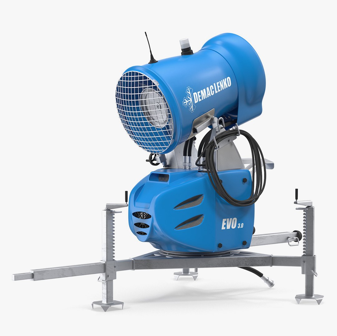 Demaclenko EVO MMK Snow Gun Rigged 3D Model 3D model preview