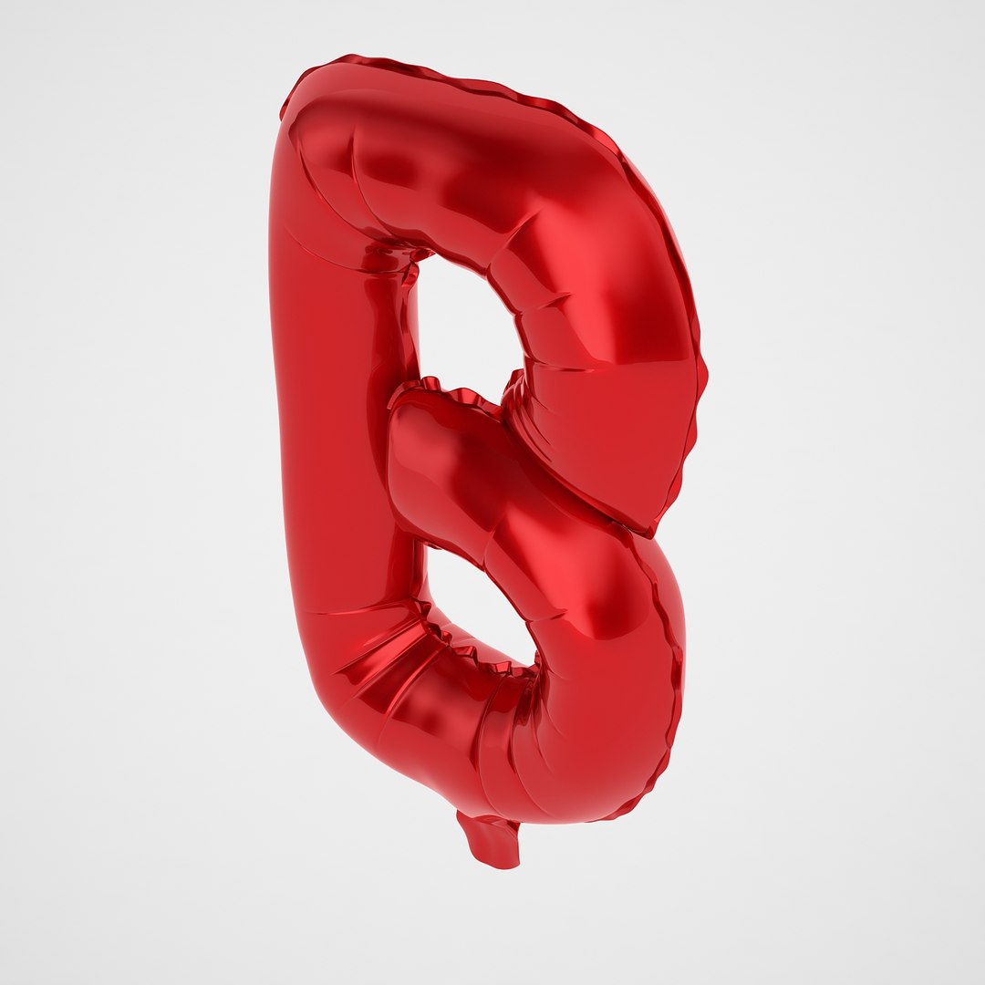 3D Model Balloon Letter B - TurboSquid 1382619