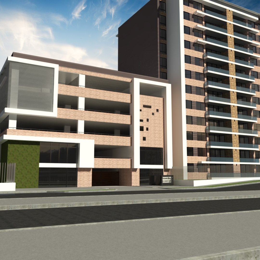 3ds Max Residential Building Complex
