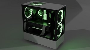 3D NZXT Gaming PC Gaming computer model