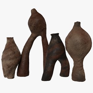 3D Human Shaped Mud Vases model