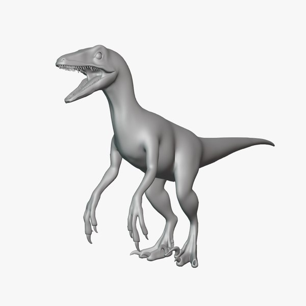 3D Pyroraptor Basemesh Low Poly