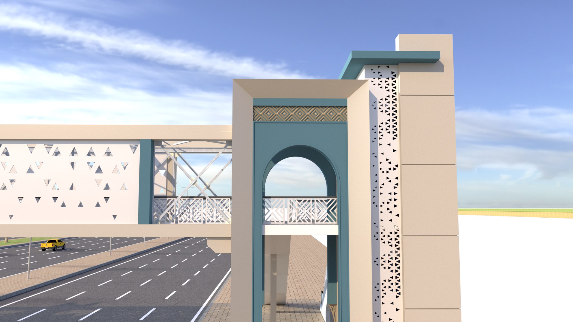 3D Model Pedestrian Bridge 4 - TurboSquid 2083615