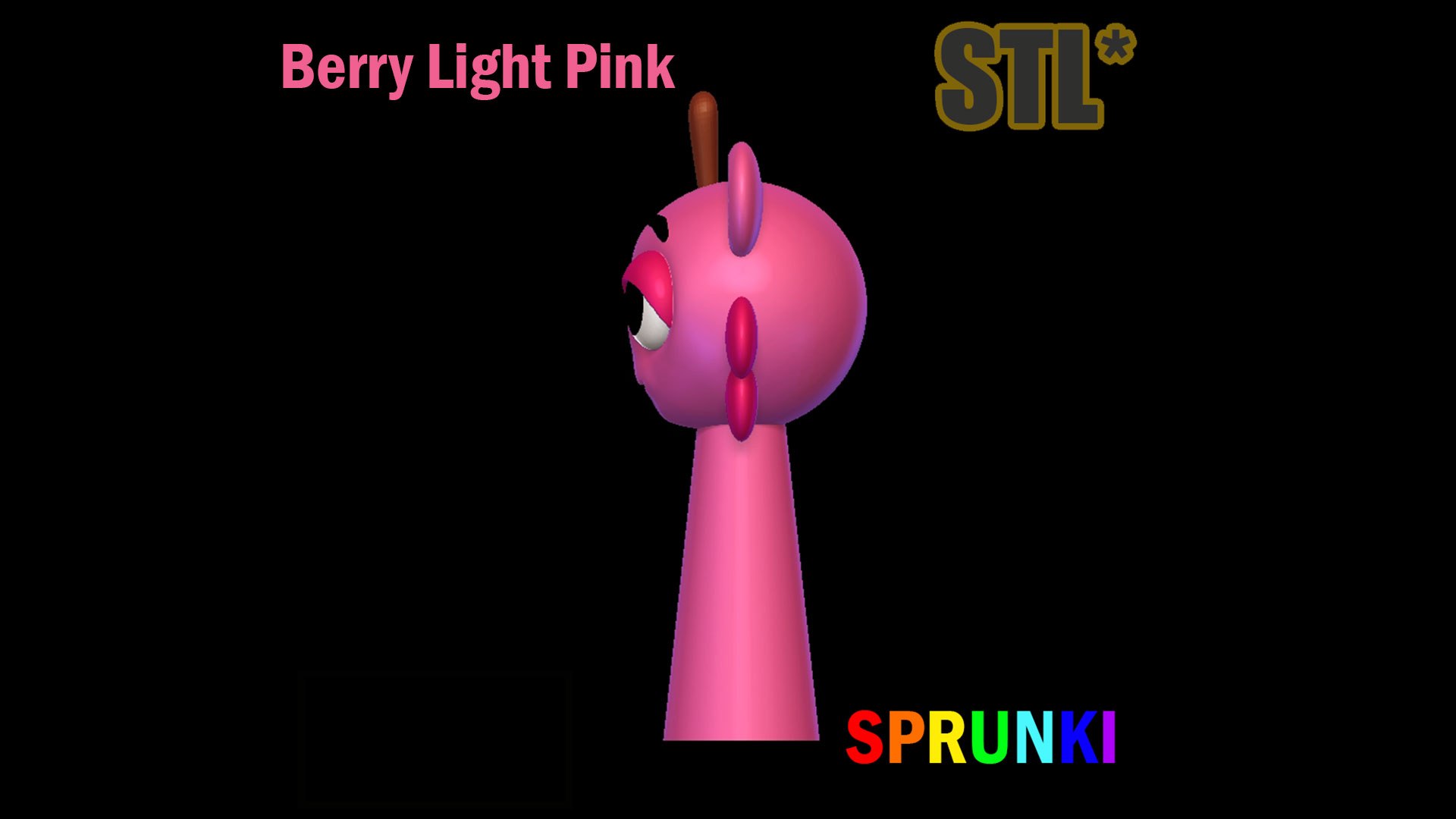 Sprunki Incredibox Berry Light Pink STL 3D Character Fanart 3D Model ...