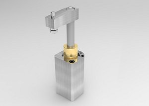 3D Rotary Pneumatic Cylinder  Industrial Mechanical Component High Detail  Game Ready