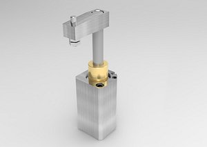 3D Rotary Pneumatic Cylinder Industrial Mechanical Component High Detail Game Ready