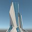 Torre gemela del rascacielos del deconstructivismo