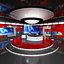 virtual set studio 3d model