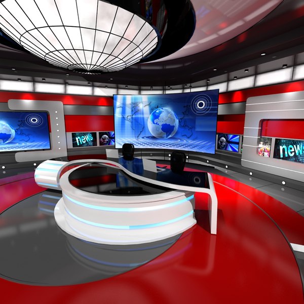 virtual set studio 3d model