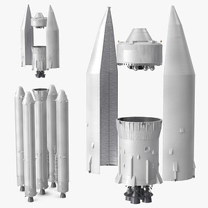 3D model Heavy Lift Rocket System