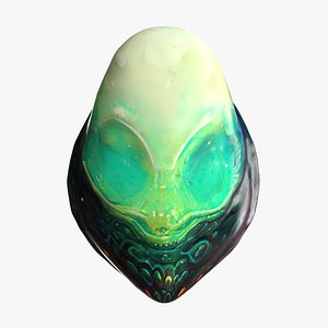 3D Alien Skeleton Egg 2