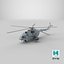 3D Multirole Combat Helicopter Grey