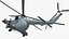 3D Multirole Combat Helicopter Grey