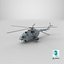 3D Multirole Combat Helicopter Grey