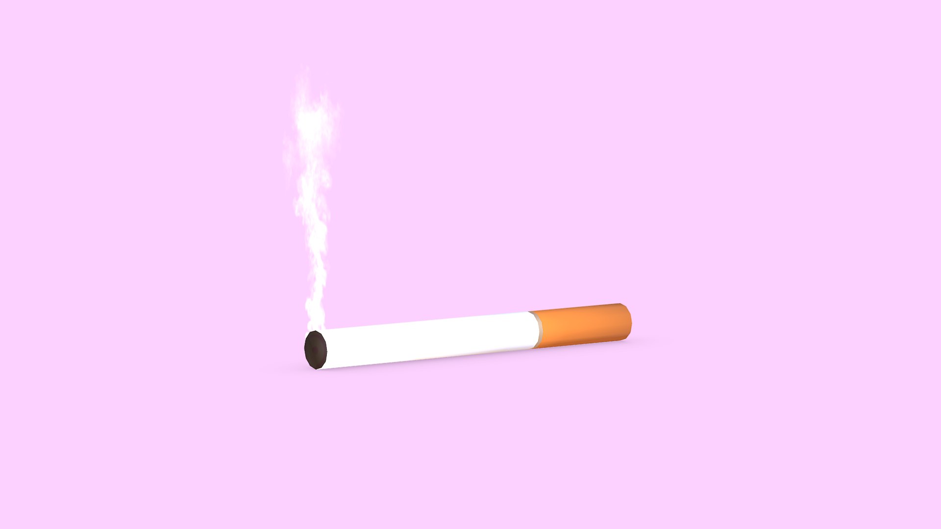 3D Cigarette With Smoke Low Poly Model - TurboSquid 2227737