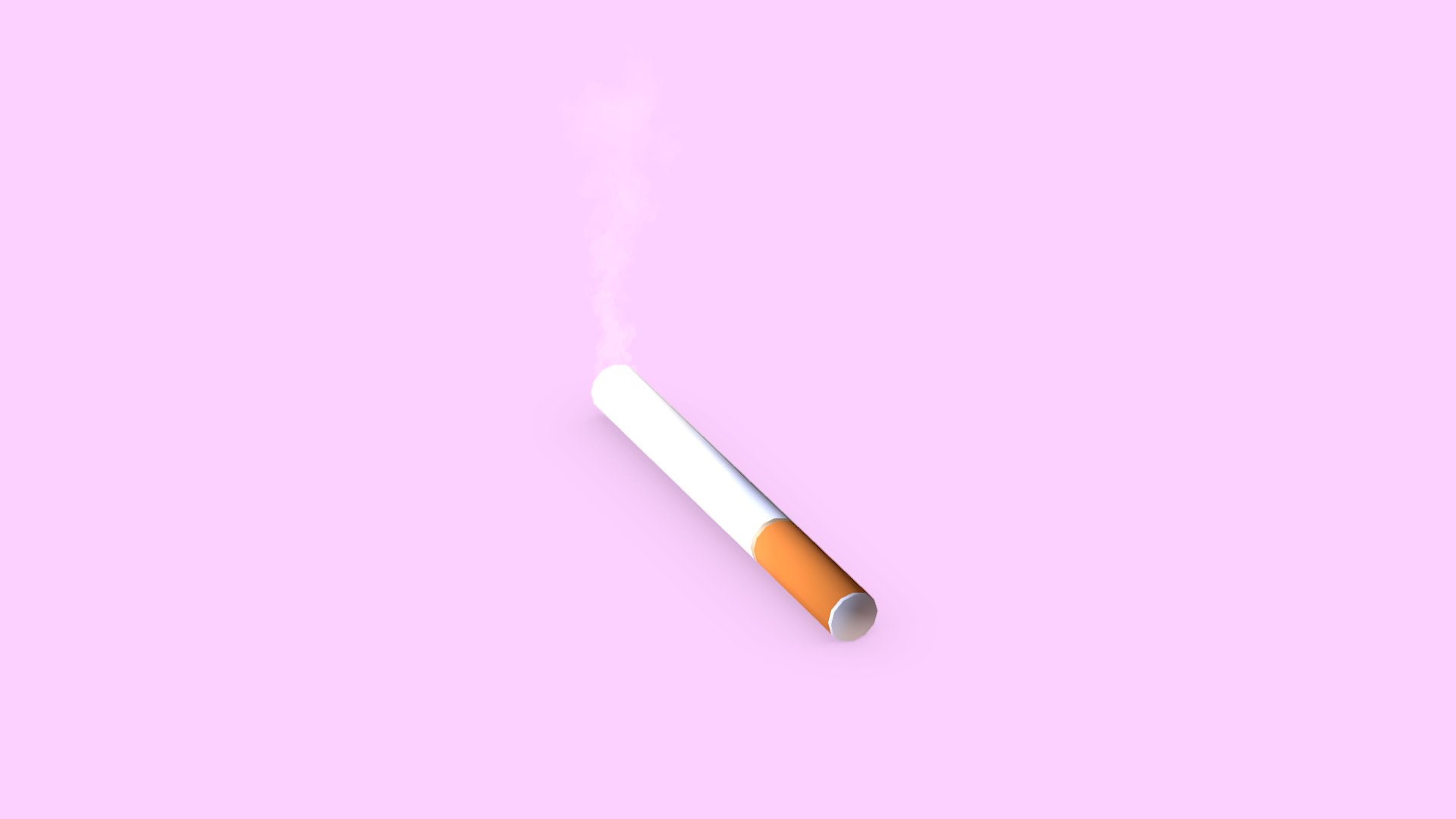 3D Cigarette With Smoke Low Poly Model - TurboSquid 2227737