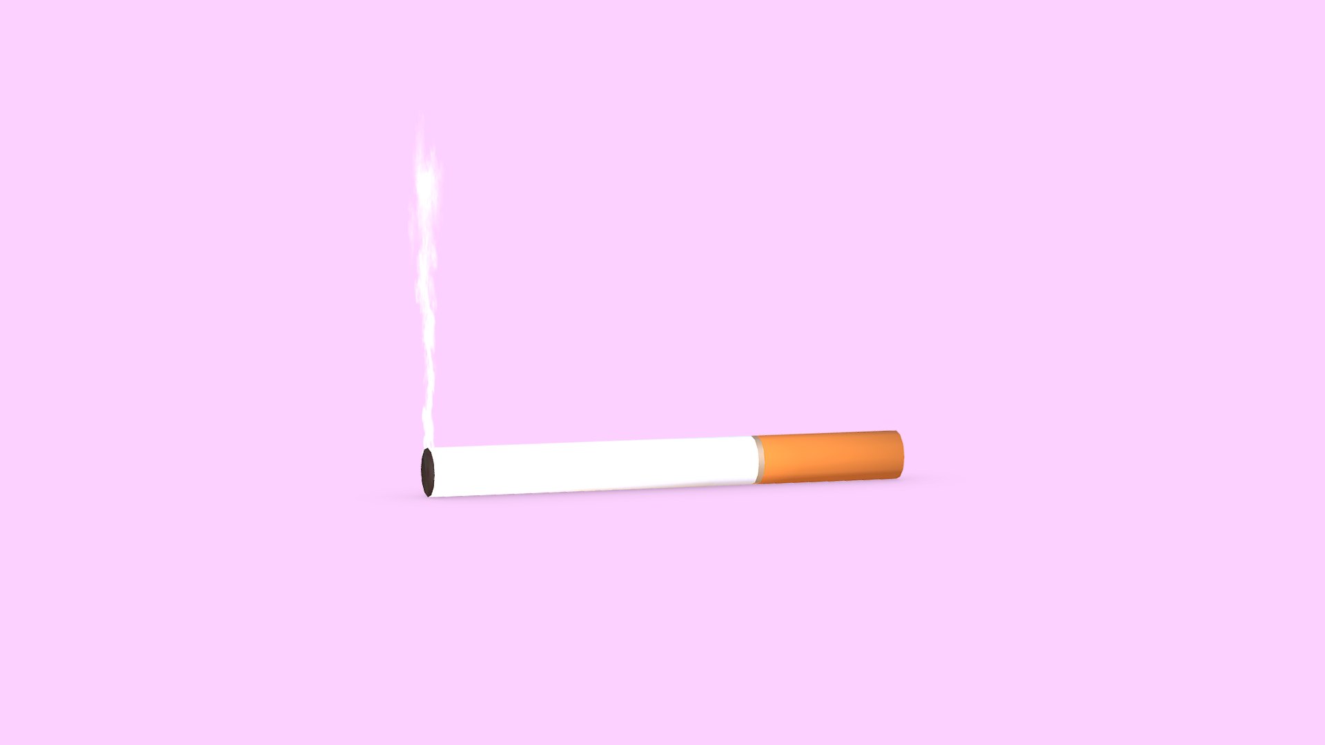 3D Cigarette With Smoke Low Poly Model - TurboSquid 2227737