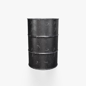 Steel Barrel - Black - Dirty 3D model