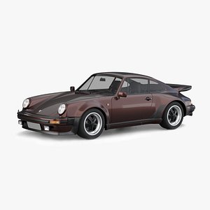 3D Porsche 911 930 Turbo Classic Car Clean Topology model