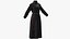Robe avec manteau noir et pochette