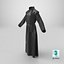 Robe avec manteau noir et pochette