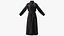 Robe avec manteau noir et pochette