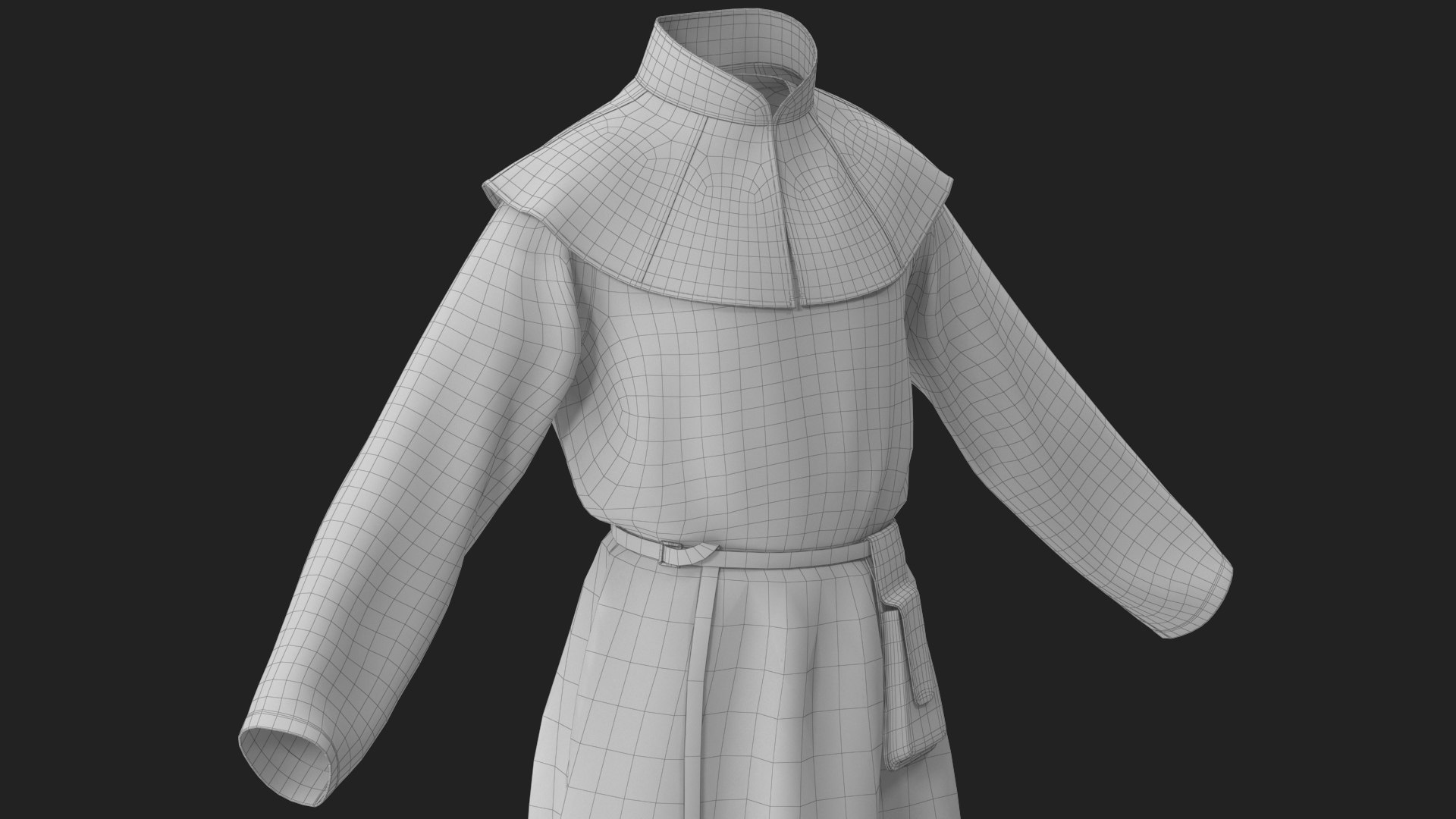 Robe with Mantle Black and Pouch 3D model https://p.turbosquid.com/ts-thumb/UL/IAEB6M/h6/wireframe_09/jpg/1778737462/1920x1080/fit_q87/706e9038a01cd5ec0e95f1e4906af9ca0cfcb834/wireframe_09.jpg